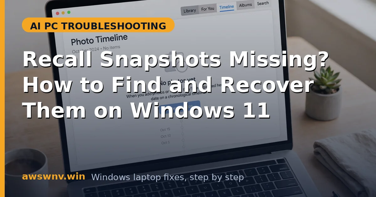 Recall Snapshots Missing? How to Find and Recover Them on Windows 11