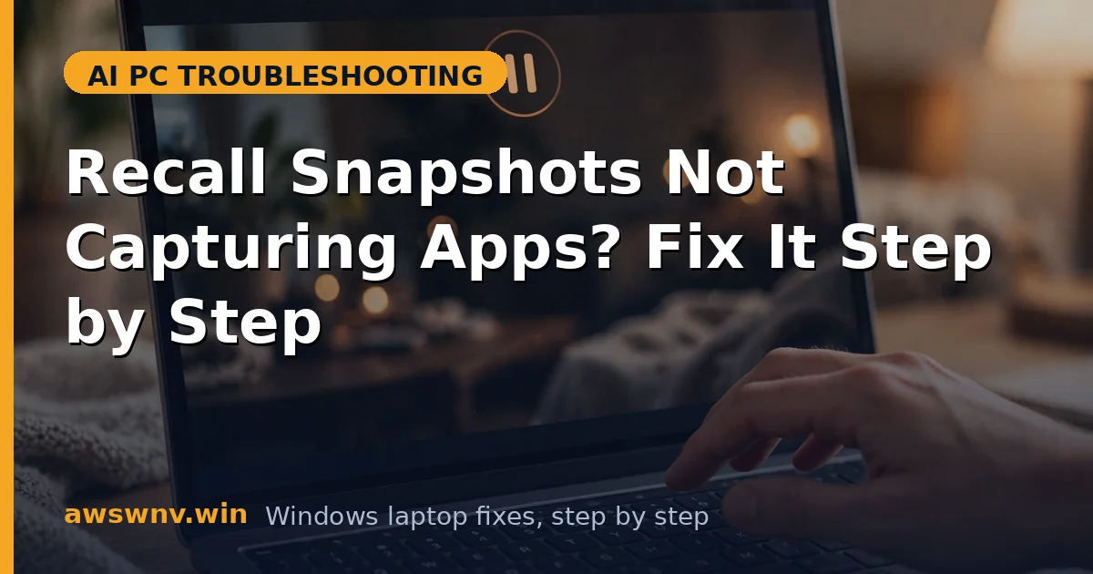 Recall Snapshots Not Capturing Apps? Fix It Step by Step