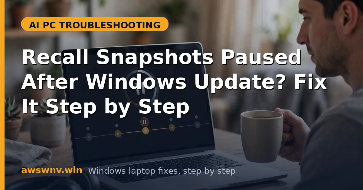 Recall Snapshots Paused After Windows Update? Fix It Step by Step
