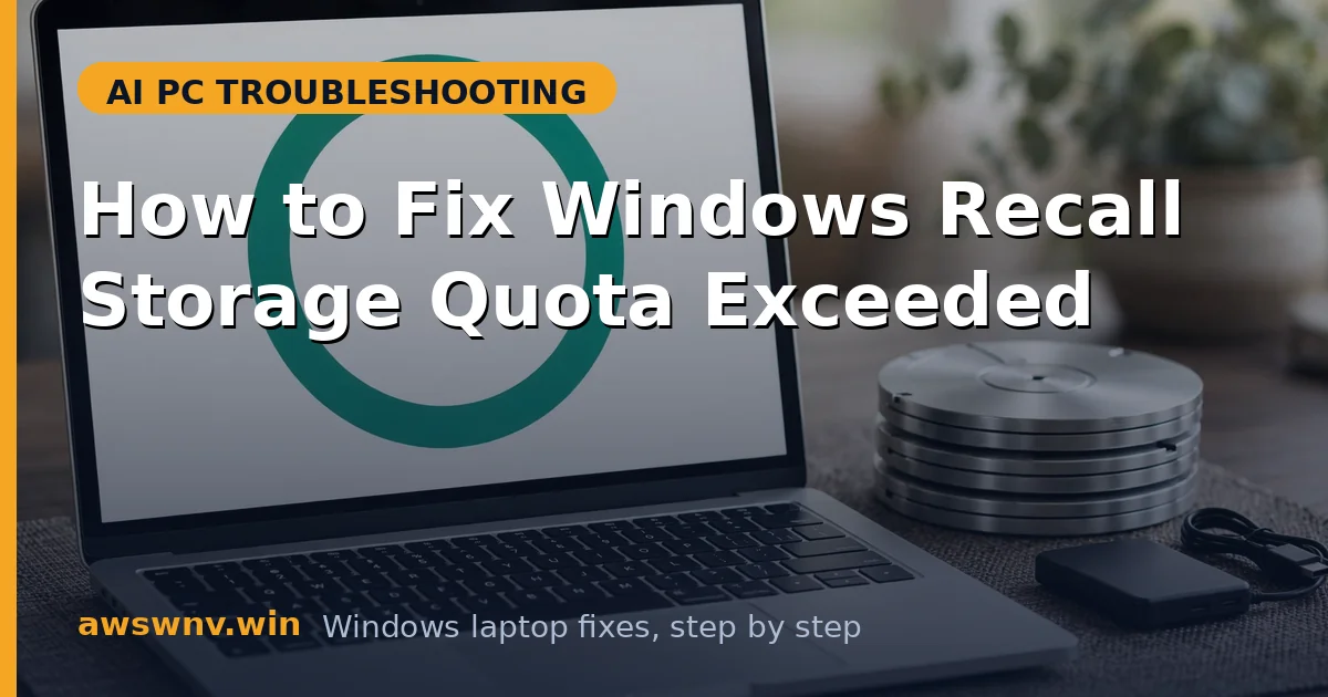 How to Fix Windows Recall Storage Quota Exceeded