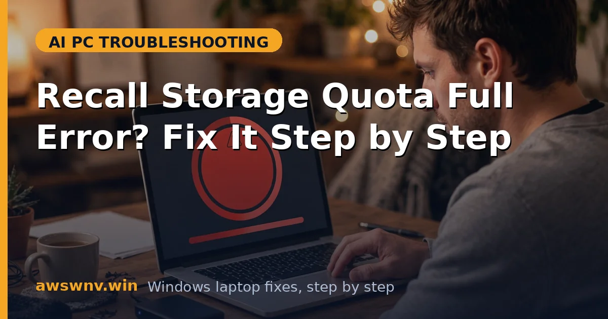 Recall Storage Quota Full Error? Fix It Step by Step