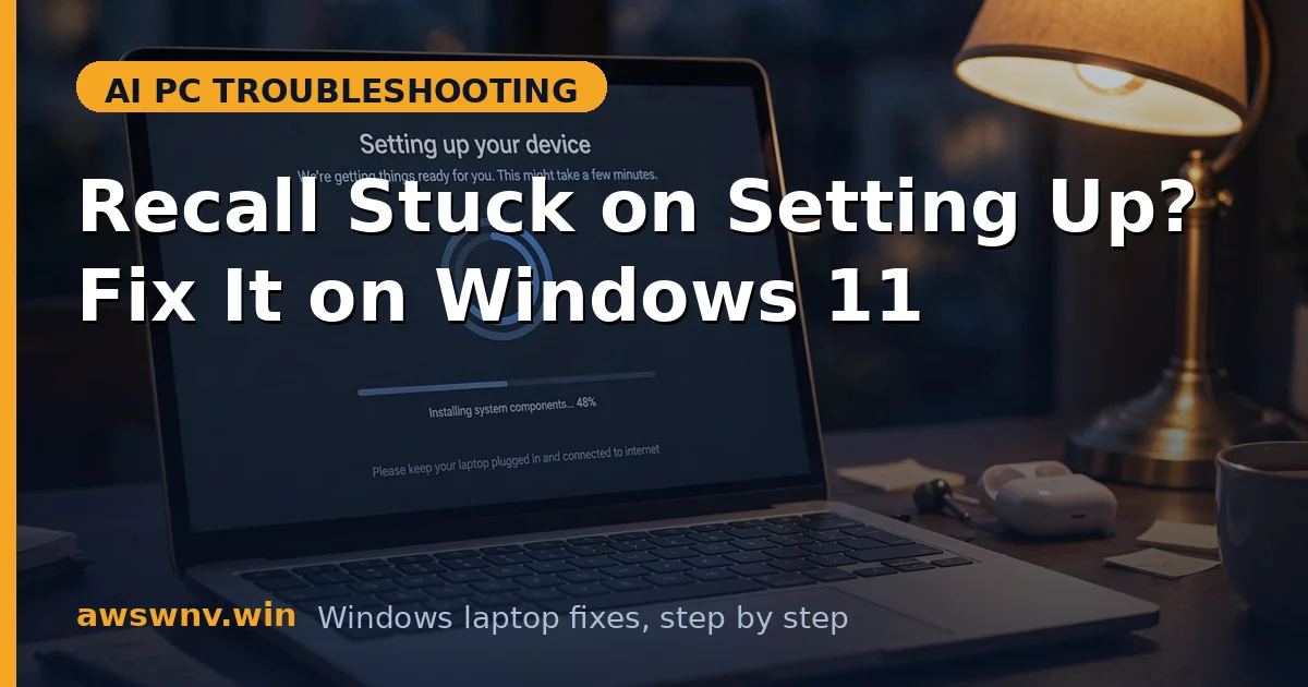Recall Stuck on Setting Up? Fix It on Windows 11