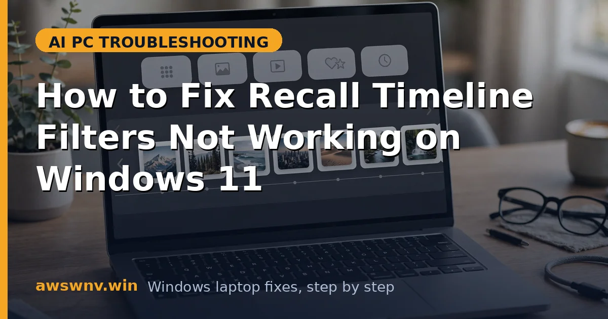 How to Fix Recall Timeline Filters Not Working on Windows 11