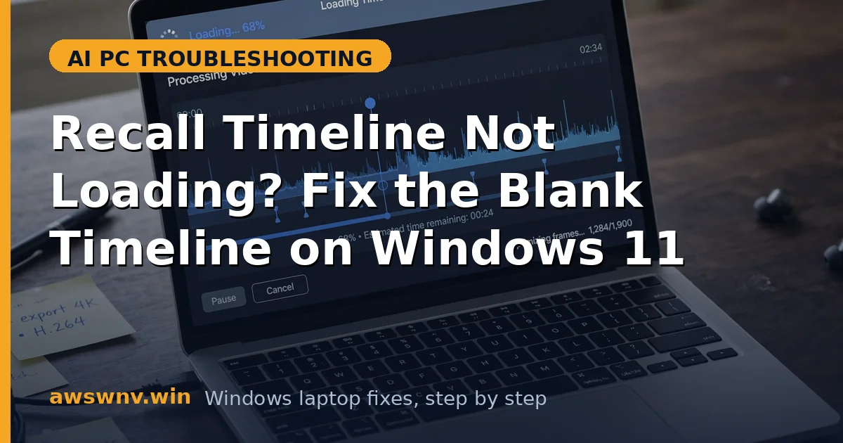 Recall Timeline Not Loading? Fix the Blank Timeline on Windows 11