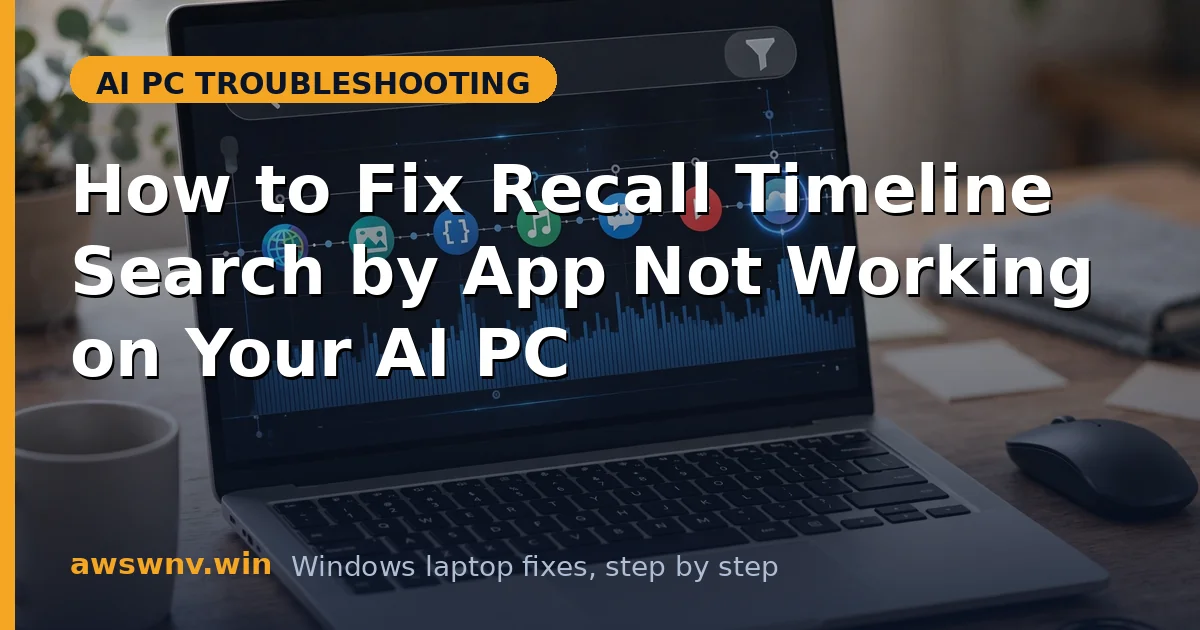 How to Fix Recall Timeline Search by App Not Working on Your AI PC