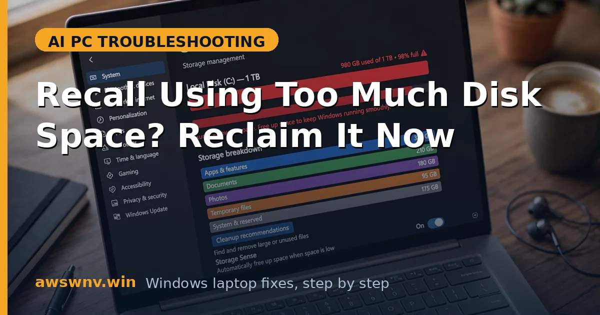 Recall Using Too Much Disk Space? Reclaim It Now