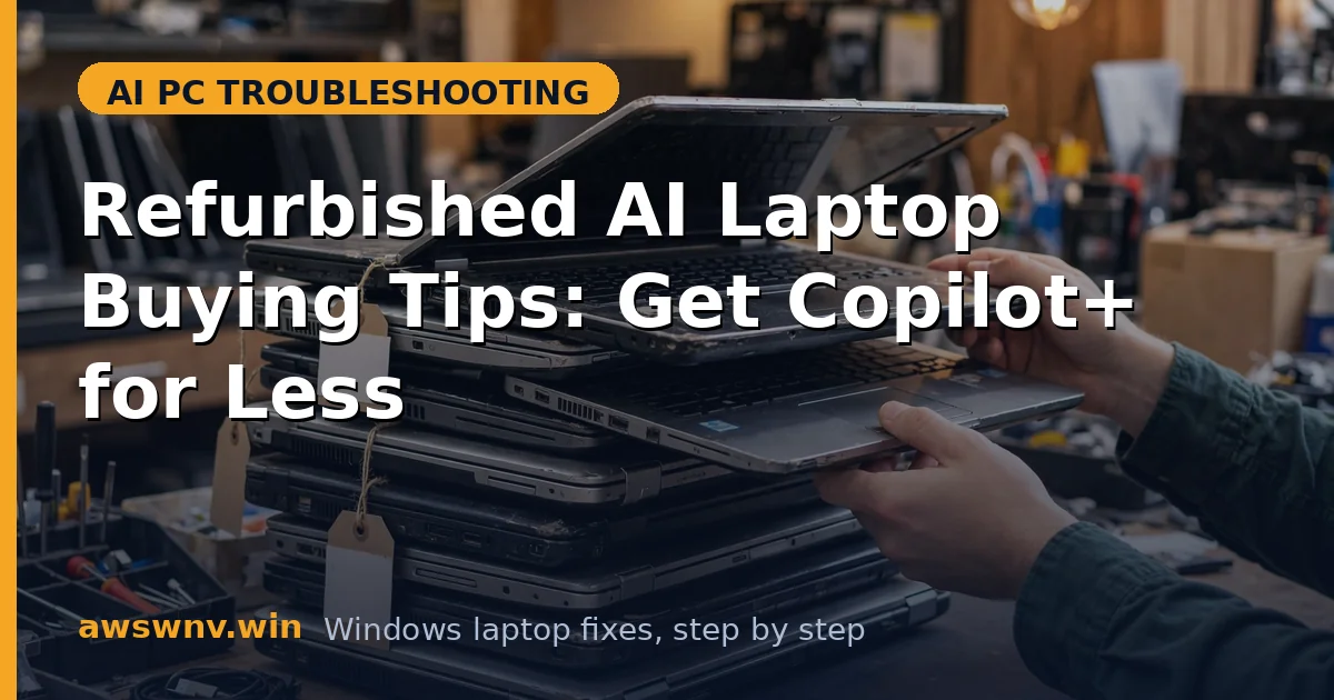 Refurbished AI Laptop Buying Tips: Get Copilot+ for Less