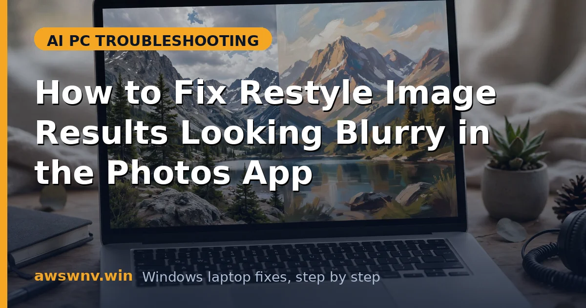 How to Fix Restyle Image Results Looking Blurry in the Photos App