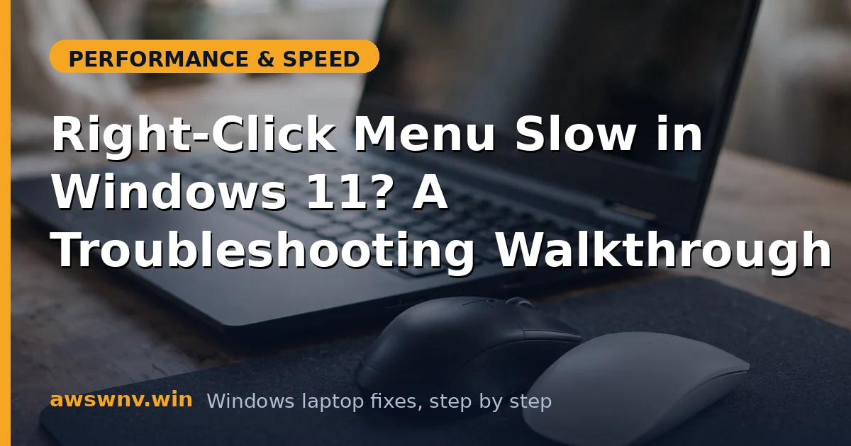 Right-Click Menu Slow in Windows 11? A Troubleshooting Walkthrough