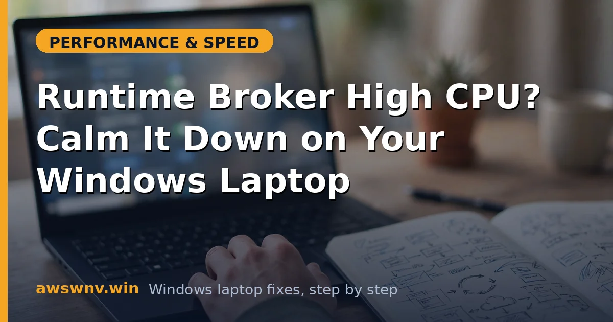 Runtime Broker High CPU? Calm It Down on Your Windows Laptop