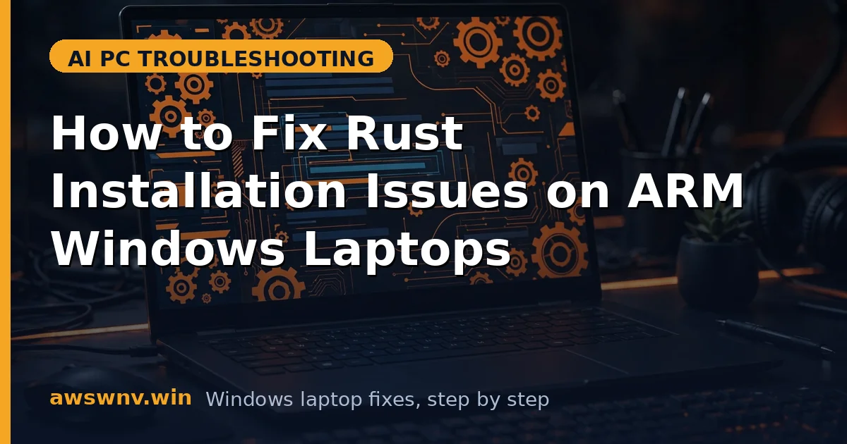 How to Fix Rust Installation Issues on ARM Windows Laptops