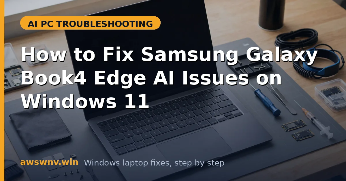How to Fix Samsung Galaxy Book4 Edge AI Issues on Windows 11