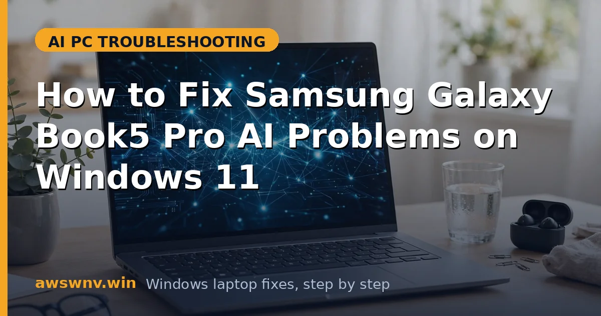 How to Fix Samsung Galaxy Book5 Pro AI Problems on Windows 11