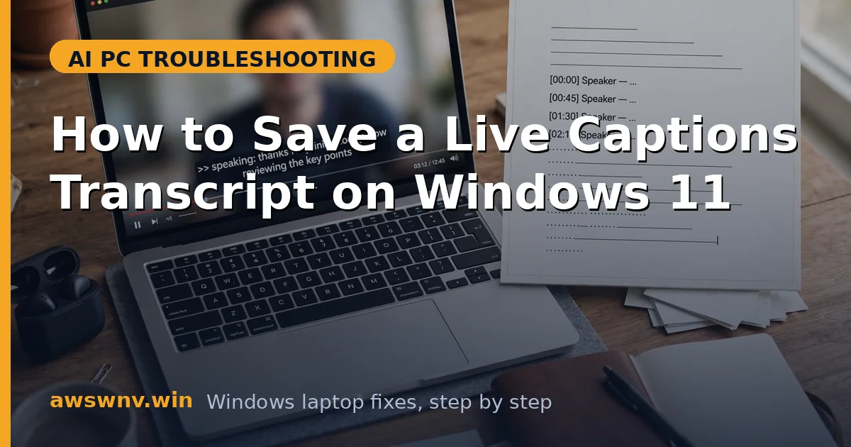 How to Save a Live Captions Transcript on Windows 11