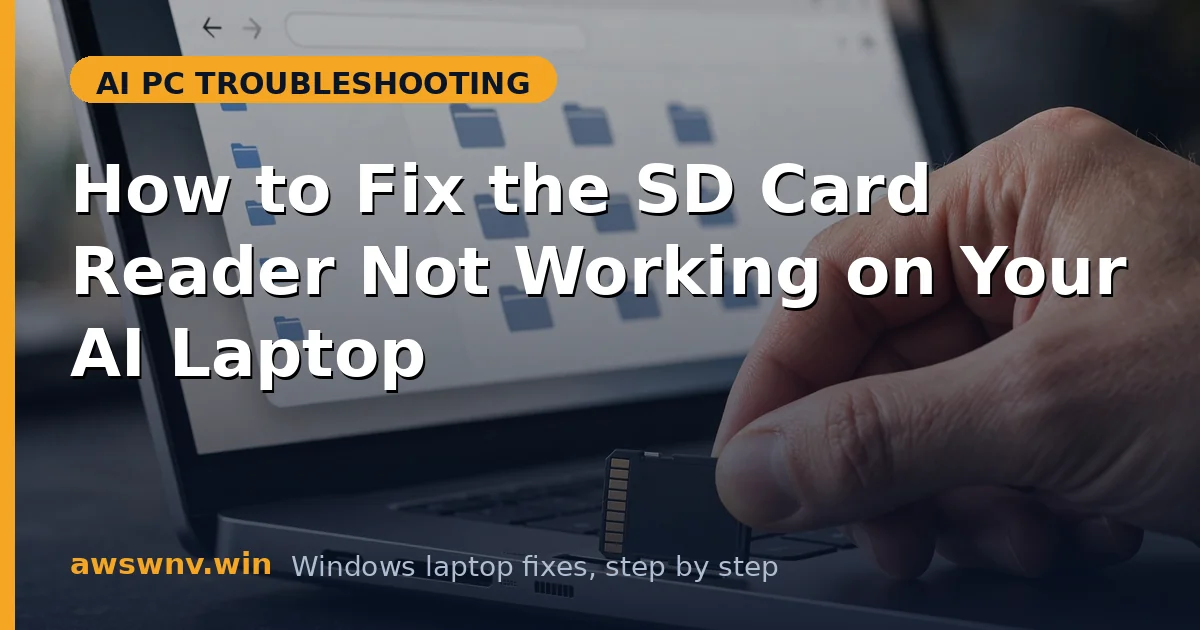 How to Fix the SD Card Reader Not Working on Your AI Laptop