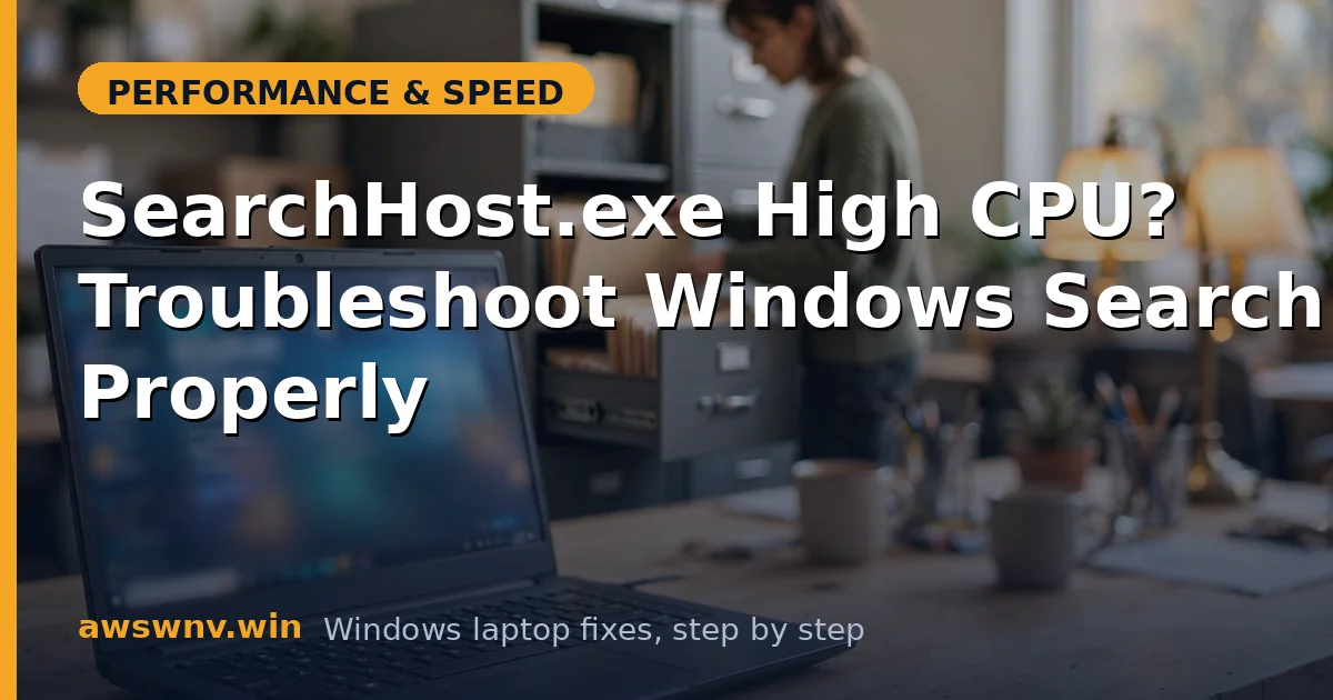 SearchHost.exe High CPU? Troubleshoot Windows Search Properly