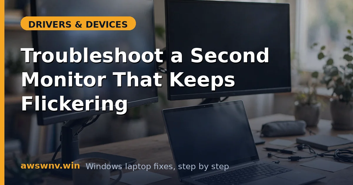 Troubleshoot a Second Monitor That Keeps Flickering