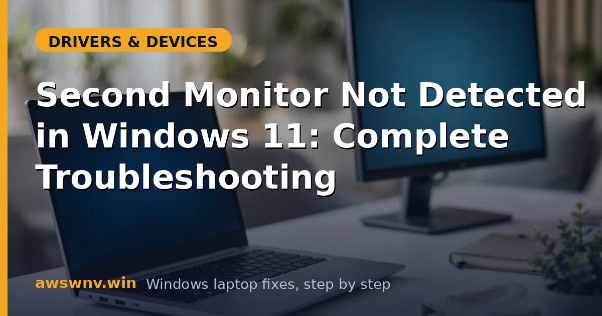 Second Monitor Not Detected in Windows 11: Complete Troubleshooting