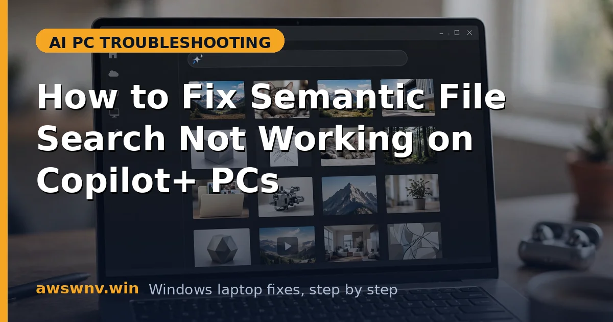 How to Fix Semantic File Search Not Working on Copilot+ PCs