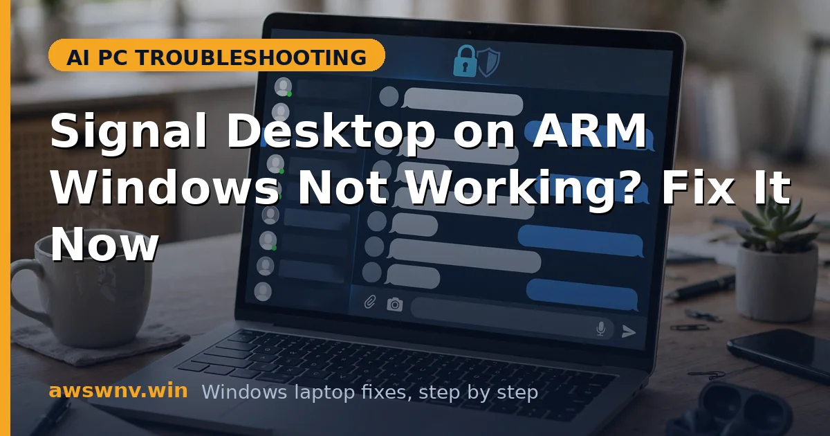 Signal Desktop on ARM Windows Not Working? Fix It Now