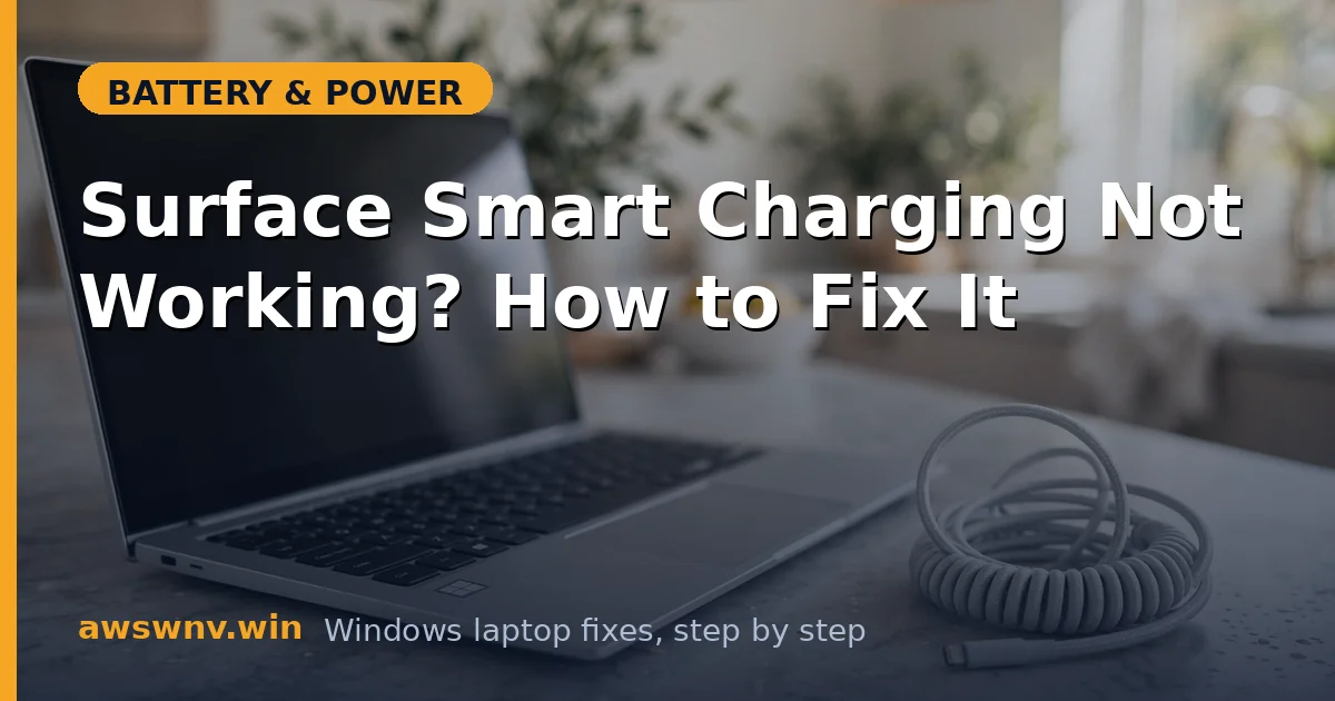 Surface Smart Charging Not Working? How to Fix It