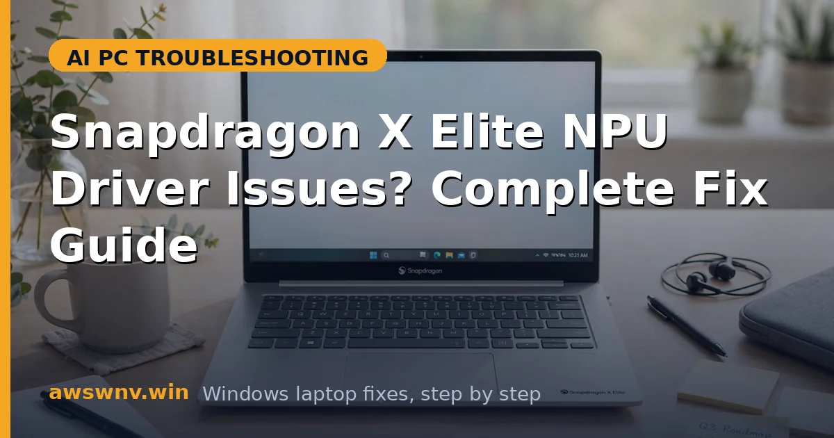 Snapdragon X Elite NPU Driver Issues? Complete Fix Guide