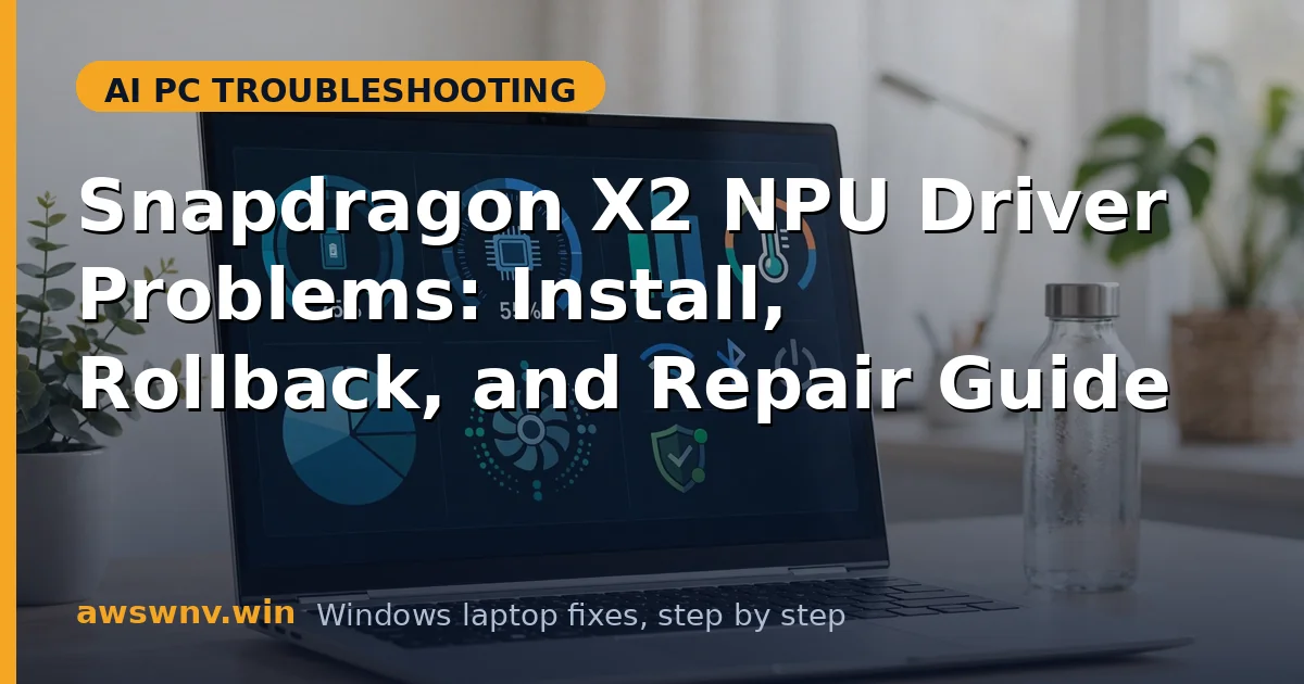 Snapdragon X2 NPU Driver Problems: Install, Rollback, and Repair Guide