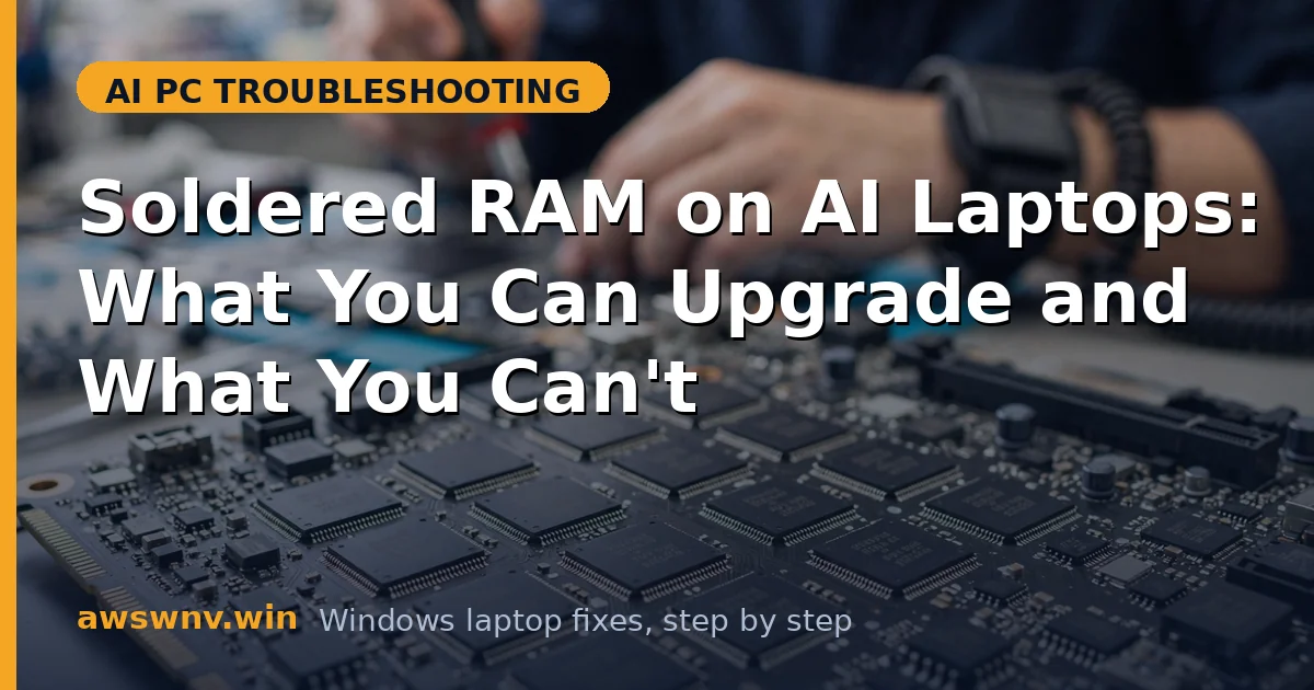 Soldered RAM on AI Laptops: What You Can Upgrade and What You Can't