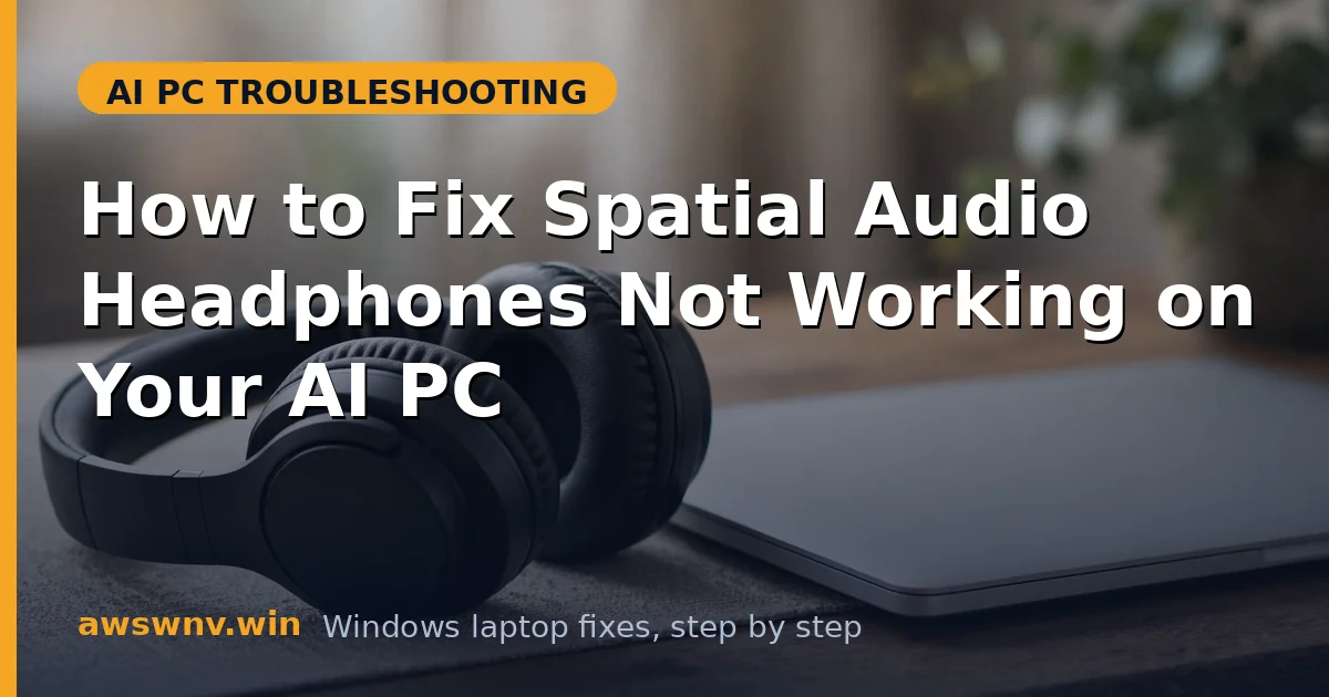 How to Fix Spatial Audio Headphones Not Working on Your AI PC