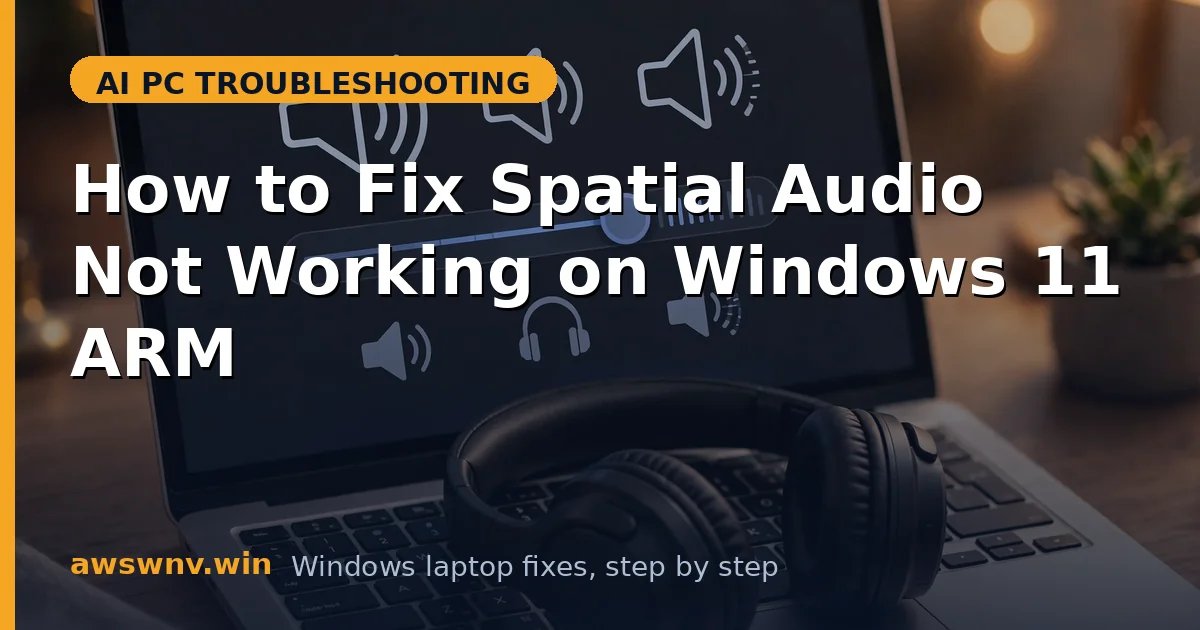 How to Fix Spatial Audio Not Working on Windows 11 ARM