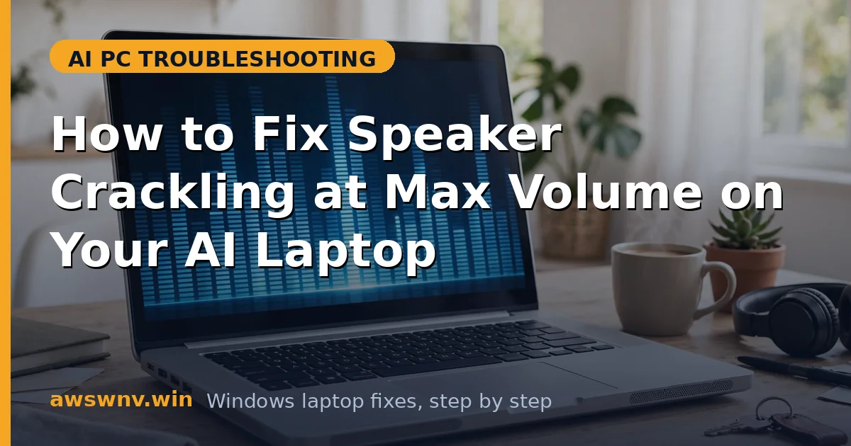 How to Fix Speaker Crackling at Max Volume on Your AI Laptop