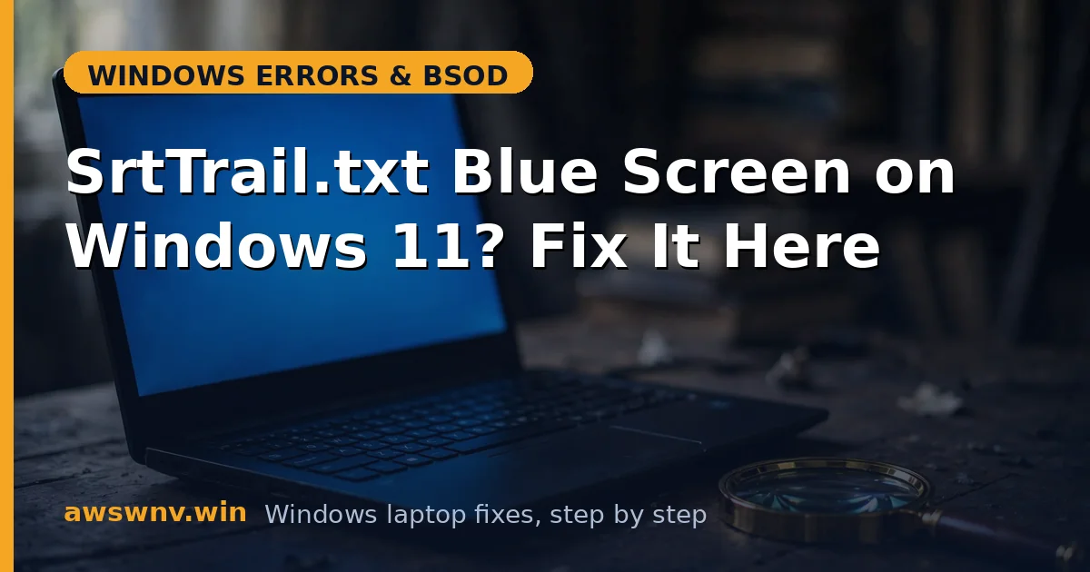 SrtTrail.txt Blue Screen on Windows 11? Fix It Here