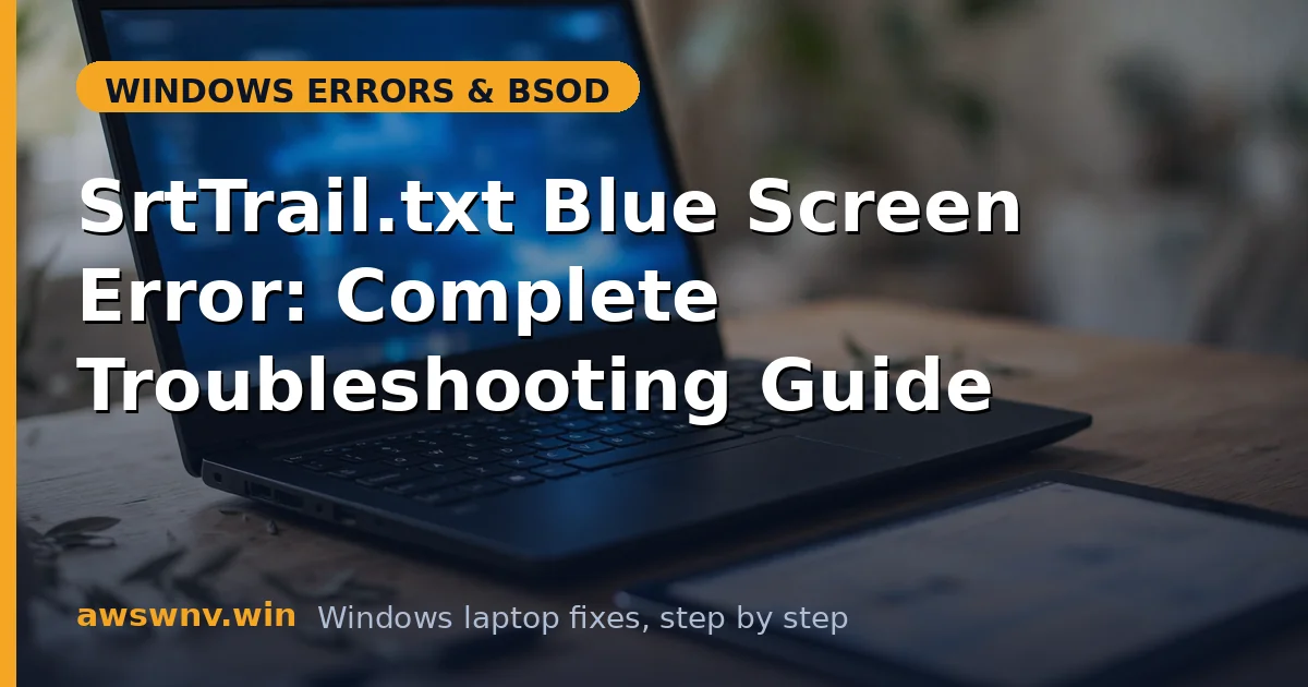 SrtTrail.txt Blue Screen Error: Complete Troubleshooting Guide