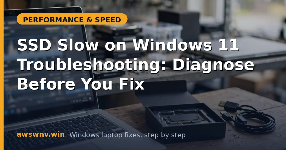 SSD Slow on Windows 11 Troubleshooting: Diagnose Before You Fix