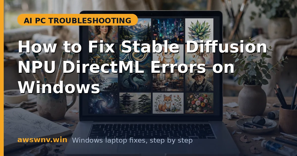 How to Fix Stable Diffusion NPU DirectML Errors on Windows