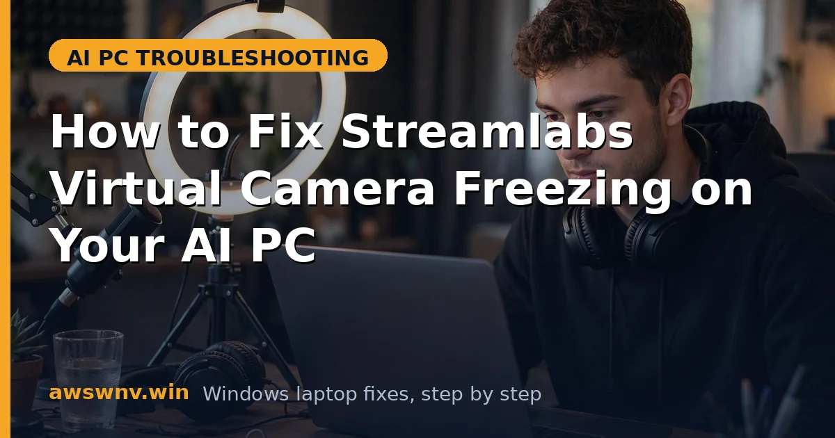 How to Fix Streamlabs Virtual Camera Freezing on Your AI PC