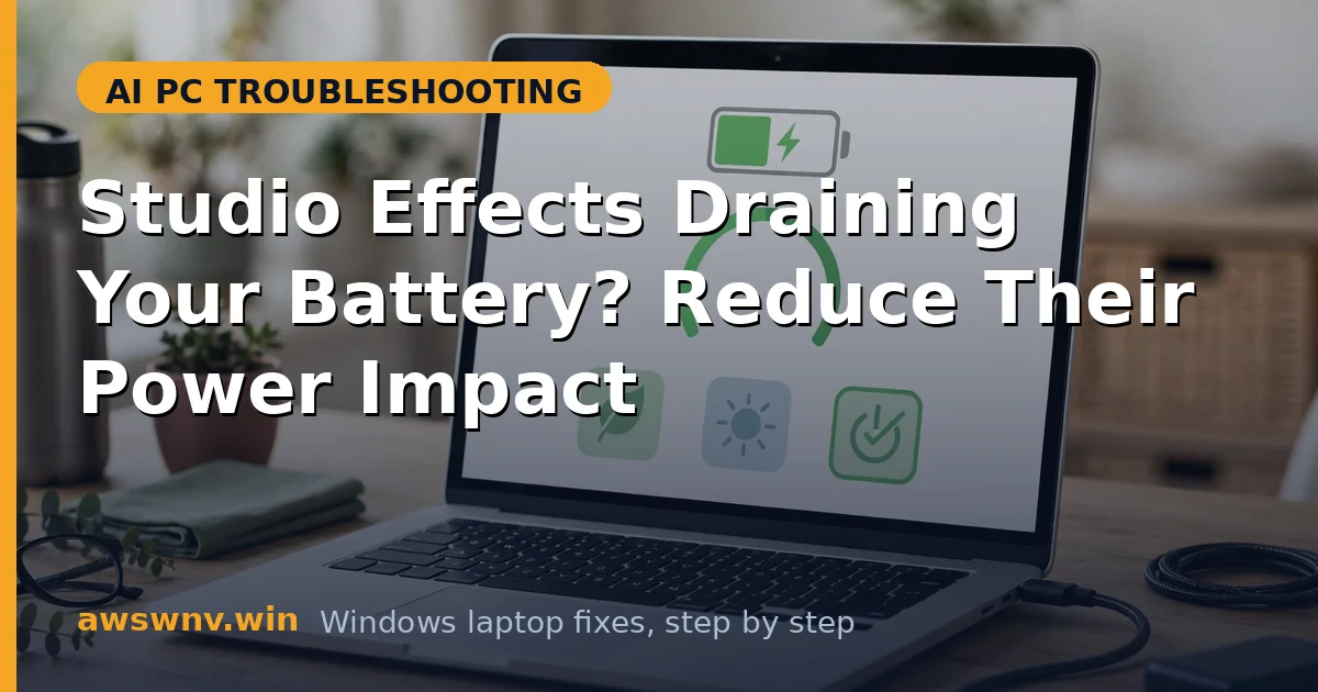 Studio Effects Draining Your Battery? Reduce Their Power Impact