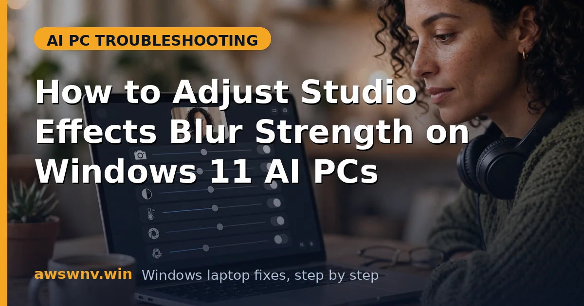 How to Adjust Studio Effects Blur Strength on Windows 11 AI PCs