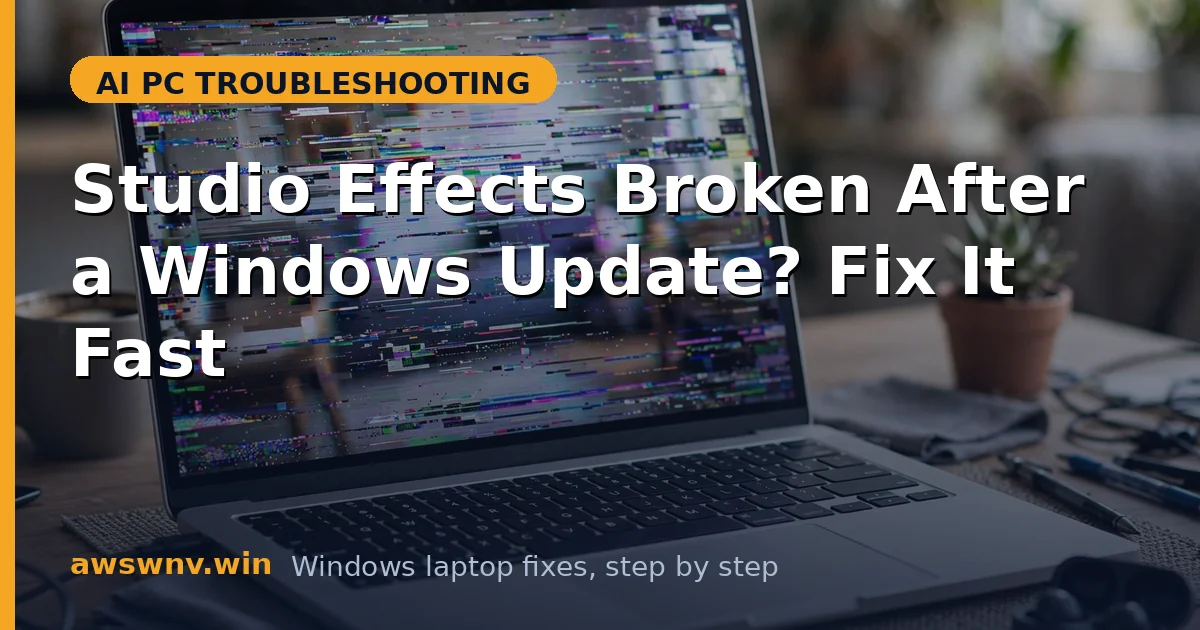 Studio Effects Broken After a Windows Update? Fix It Fast