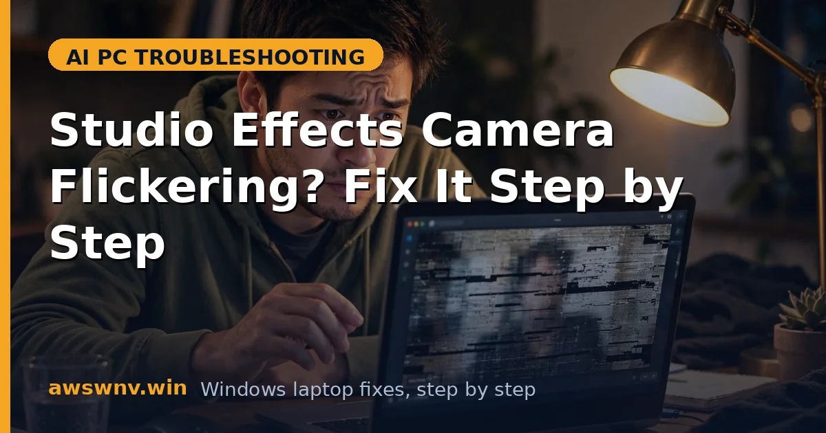 Studio Effects Camera Flickering? Fix It Step by Step