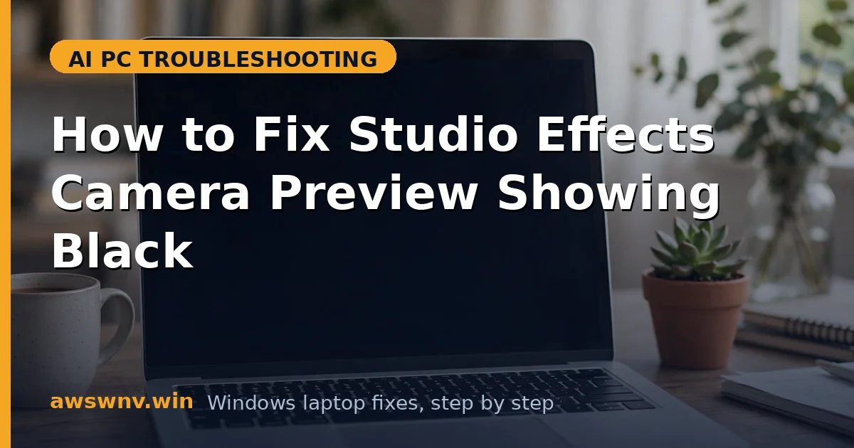 How to Fix Studio Effects Camera Preview Showing Black