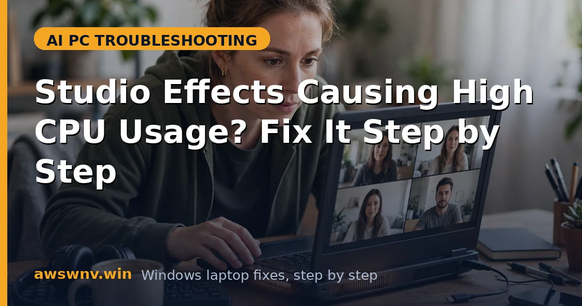 Studio Effects Causing High CPU Usage? Fix It Step by Step