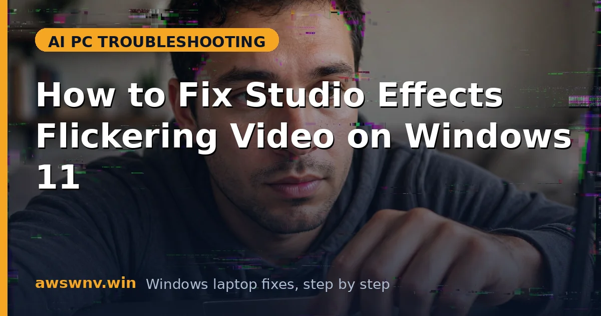 How to Fix Studio Effects Flickering Video on Windows 11