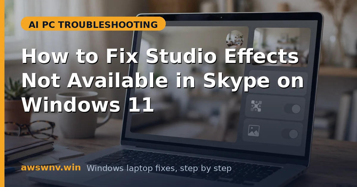 How to Fix Studio Effects Not Available in Skype on Windows 11