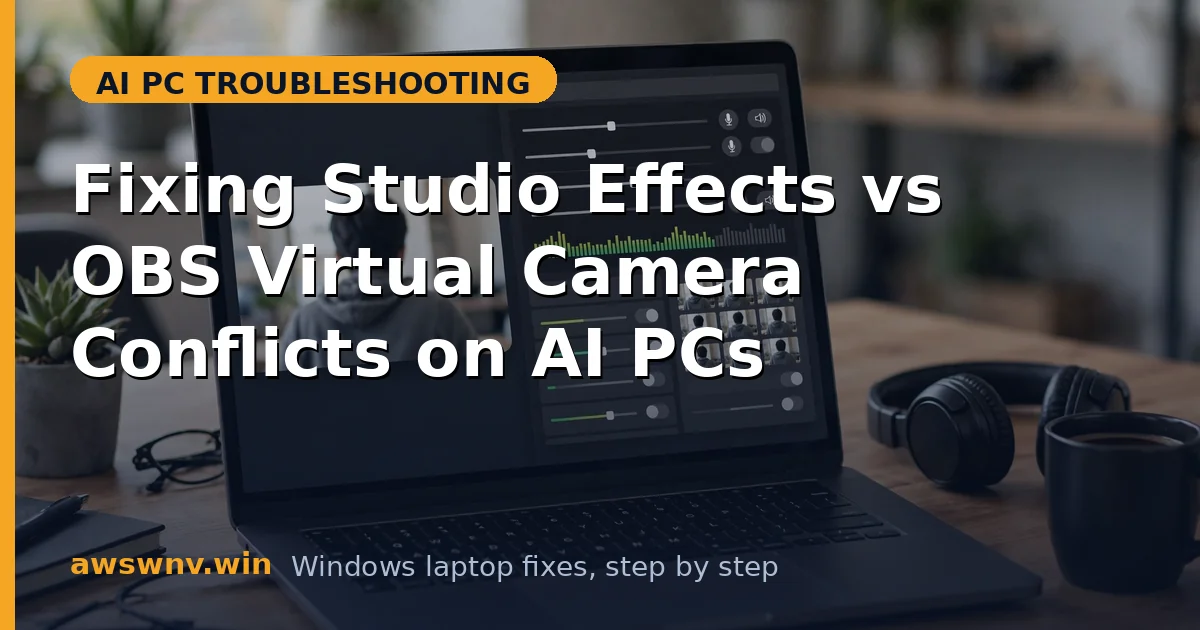 Fixing Studio Effects vs OBS Virtual Camera Conflicts on AI PCs