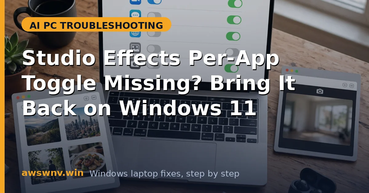 Studio Effects Per-App Toggle Missing? Bring It Back on Windows 11
