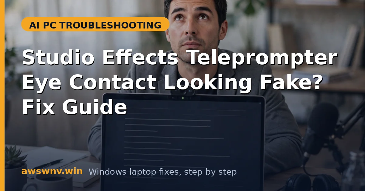 Studio Effects Teleprompter Eye Contact Looking Fake? Fix Guide