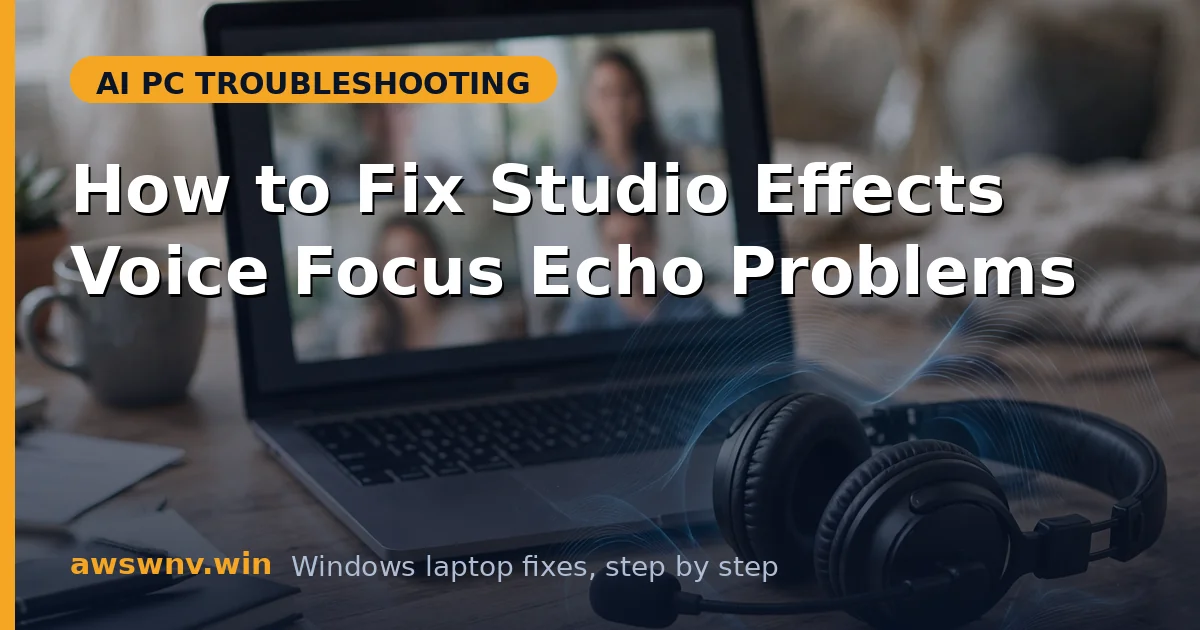 How to Fix Studio Effects Voice Focus Echo Problems