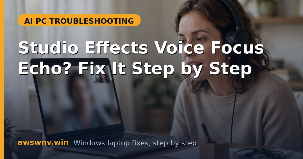 Studio Effects Voice Focus Echo? Fix It Step by Step