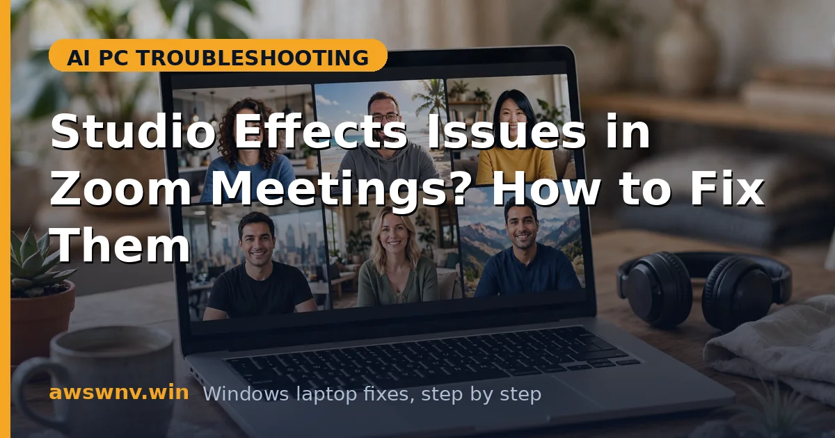 Studio Effects Issues in Zoom Meetings? How to Fix Them